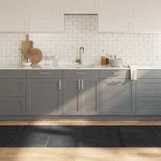 vidaXL Covor dreptunghiular, gri, 80x500 cm, bambus