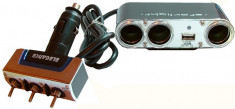 Spliter bricheta X3, cu incarcator USB, 5V - 116447 foto