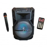 Boxa Activa Portabila Tip Troller, Microfon Wireless , Telecomanda , Cititor Stick , Card SD , FM Radio ,, Portabil