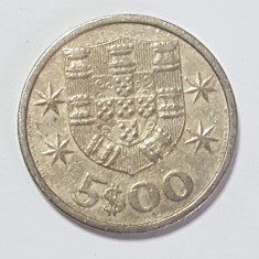 Portugalia 5 escudos 1969 foto