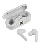Casti wireless, Bluetooth 5.0, autonomie pana la 4 ore, control touch, carcasa de incarcare 300 mAh, Alb