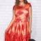 Rochie Eleganta Clara Broderie RosuMarimea