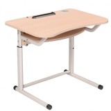 Cumpara ieftin Banca scolara individuala cu polita cadru oval/rotund inaltimea reglabila