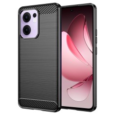 Husa Oppo Reno13 F 4G Techsuit Carbon Silicone, negru foto