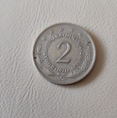 Iugoslavia - 2 Dinari / dinara (1971) - monedă s348