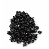 Cumpara ieftin Set 100 cleme par mici negre tip fluture, 1.5 cm, prindere puternica, arc metalic rezistent, pentru fixare precisa suvite