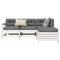 vidaXL Set canapea de grădină, 4 piese, alb, lemn masiv pin 3250777