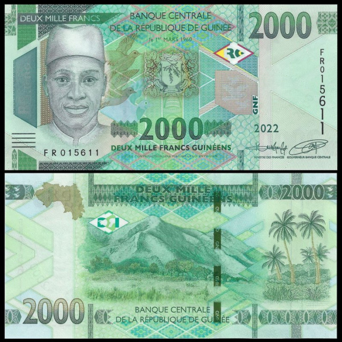 Guinea 2022 - 2000 francs UNC