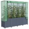 Gossi strat inaltat cu husa de sera, aspect ratan, 160x40x153 cm