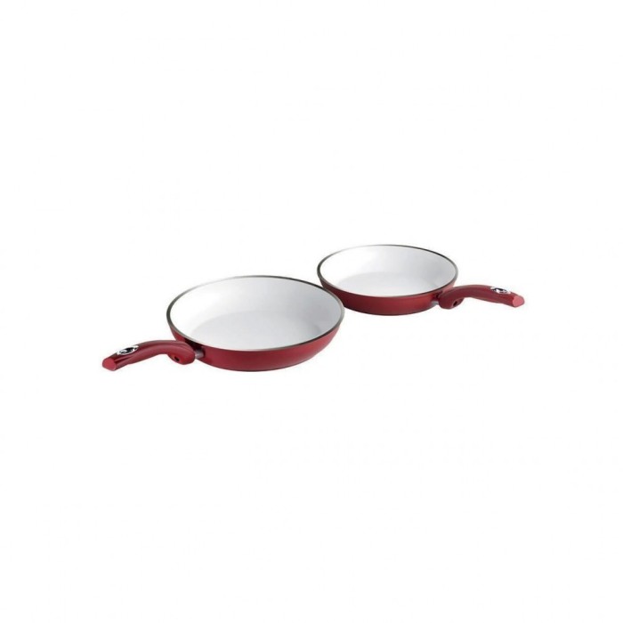 Set Tigai Bialetti Ceramic OK Rosu, 2 piese 24 - 28 cm