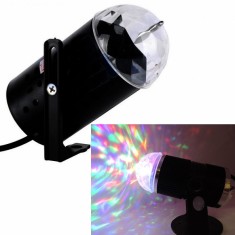 Lampa Rotativa cu 3 LEDuri 1W Multicolore Efect Disco foto