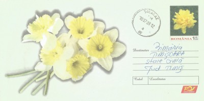 Romania, Flori, intreg postal circulat, 2009 foto