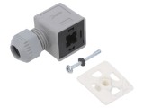 Fișă de contact IP67 alb rece/gri pentru bobină