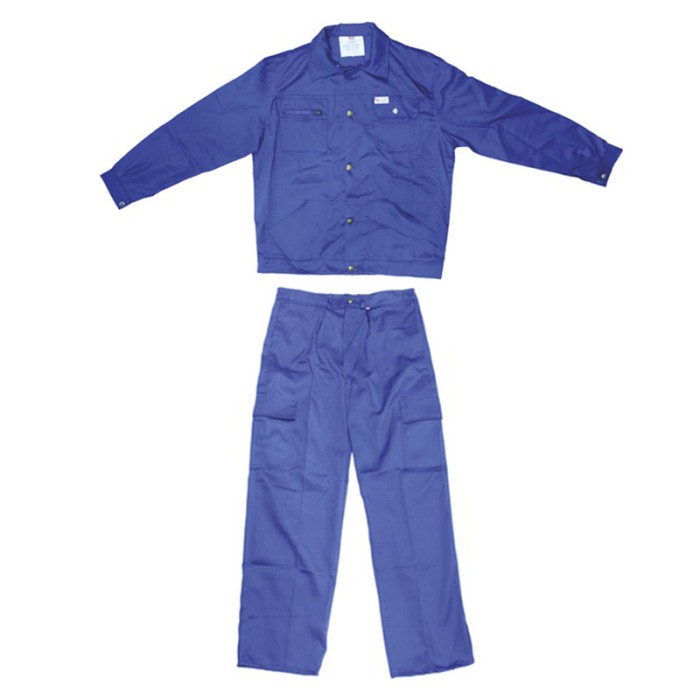 Costum salopeta de lucru, bluza si pantaloni, albastru, marimea L
