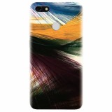 Husa silicon pentru Huawei P9 Lite, Colorful Peacock Feathers