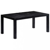 Masă de bucătărie, negru, 180x90x76 cm, lemn masiv de mango