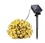 Set 2x Instalatie Lumini de gradina cu incarcare solara, 50 de leduri, 5m, flori de cires, alb cald, BZRSH, Oem