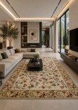 Covor Lotos 15075-100, Marime 160 x 230 cm, Bej, Inaltime Fir 8 mm, Antialergic, Polipropilena, Living, Dormitor, Sufragerie, Birou
