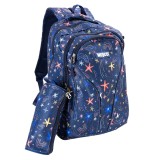 Cumpara ieftin Ghiozdan cu 3 compartimente si penar inclus, Mesco, Stelute