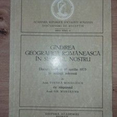 Gandirea geografica romaneasca in secolul nostru Vintila Mihailescu