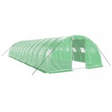 Cumpara ieftin Sera cu cadru din otel, verde, 48 m&sup2;, 12x4x2 m