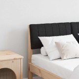 VidaXL Tăblie tapițată Negru 120 cm Lemn de pin masiv 879241
