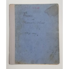 MANUSCRIS , CAIET DE VERSURI DE CORNELIU RUSU, CLUJ, 1945