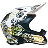 Cumpara ieftin Casca Moto Cross Enduro ATV WLT Alb Skull, Marime M, L, XL, Polycarbonat ABS, Interior Detasabil