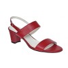 Oferta marimea 37 Sandale dama din piele naturala cu toc de 5cm Rosu LNA59ROSU