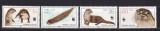 GERMANIA 1987 FAUNA WWF ANIMALE CU BLANA PRETIOASA SERIE MNH, Nestampilat