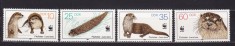 GERMANIA 1987 FAUNA WWF ANIMALE CU BLANA PRETIOASA SERIE MNH