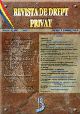 Revista de drept privat, anul I, nr. 1, 2001 foto