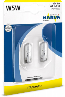 Bec Narva W5W 12V 5W Blister Set 2 Buc 171774000 foto