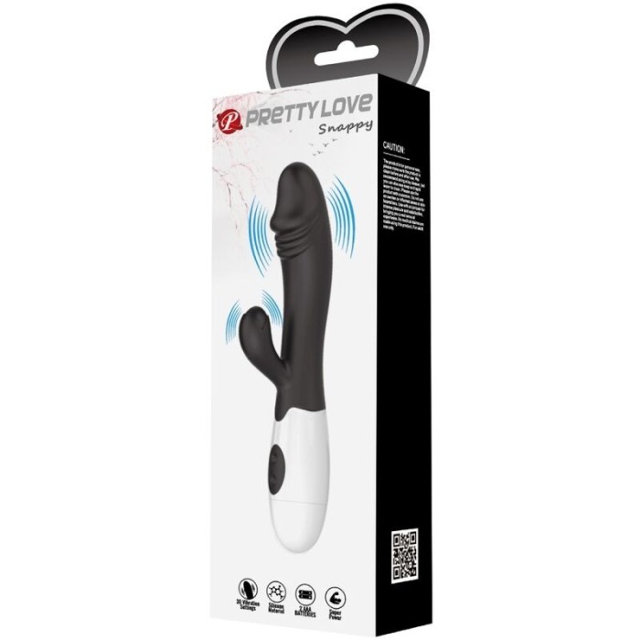 Vibrator stimulator punct G si clitoris Pretty Love - Snappy G-Spot Negru 30