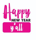 Cumpara ieftin Sticker decorativ, Happy new year ,Roz, 65 cm, 7008ST-6, Oem