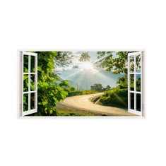 Sticker decorativ, Fereastra 3D, Vara, 85 cm, 254STK