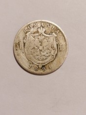 1 leu 1894 Carol I Argint foto