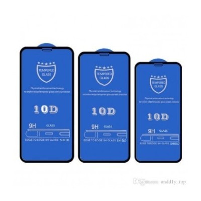Folie Protectie ecran antisoc , Full Glue , Huawei P30 , Tempered Glass 9D , Full Face , Neagra Bulk foto
