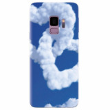 Husa silicon pentru Samsung S9, Heart Shaped Clouds Blue Sky