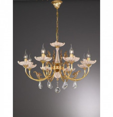 Lustra Clasica L, La Lampada, Metal, 6 Becuri X 40 W, Auriu, 2 Kg, L 590/6.27 foto