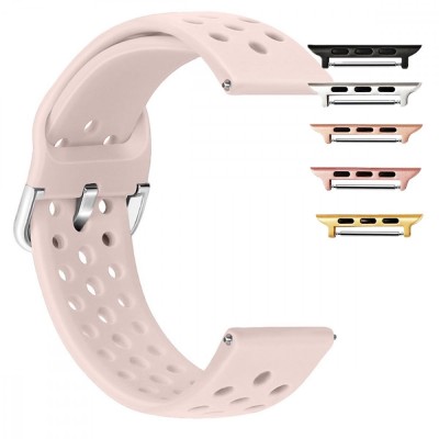 Curea din silicon, compatibila Apple Watch 10, 42mm, Roz foto