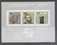Germany Bundes 1984 UPU congress perf. sheet Mi.B19 MNH DA.151