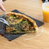 Set 4 farfurii transparent din polistiren, diametru 23 cm