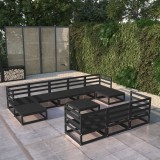 VidaXL Set mobilier de grădină, 11 piese, lemn masiv de pin