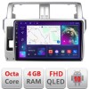 Navigatie Toyota Landcruiser J150 Prado 2014-2017 B-065 Android Ecran QLED octa core 4+64 carplay android auto KIT-065+EDT-E310V3 CarStore Technology