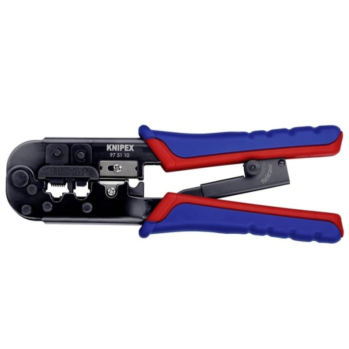 Cleste profesional pentru sertizat mufe RJ45 RJ11 Western Knipex 97 51 10, 190 mm