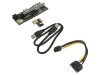 Riser PCIe USB 3.0 QOLTEC pentru Miner Criptomonede, Adaptor Negru 55510