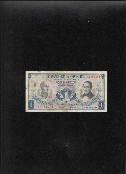 Columbia 1 peso oro 1963 seria85169458
