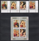 Penrhyn 1983 - 500 de ani de la nașterea lui Raphael, Serie + Bloc + 4 Colite, SET COMPLET, 4 POZE, MNH