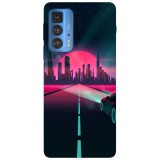 Husa compatibila cu Motorola Edge 20 Lite model Night City, Silicon, TPU, Viceversa, Transparent, Carcasa